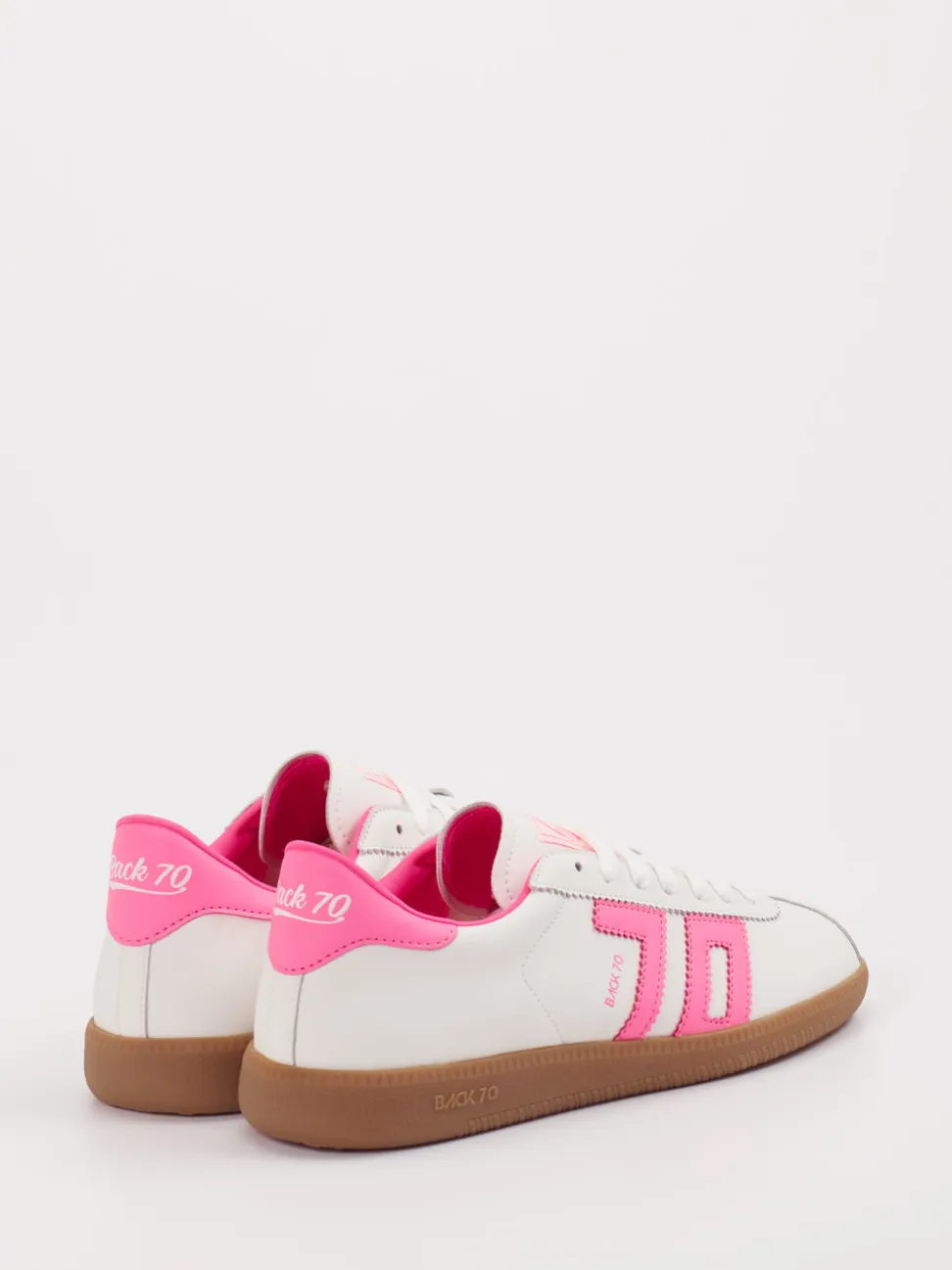 Back 70 – Retro-Sneaker aus Leder in Weiß und Pink