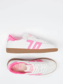 Back 70 – Retro-Sneaker aus Leder in Weiß und Pink