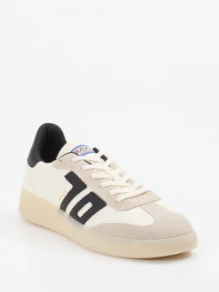 Back 70 – Retro-Sneaker aus Leder und Textil cremeweiß