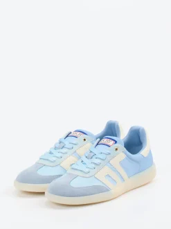 Back 70 – Retro-Sneaker aus Nylon und Wildleder hellblau