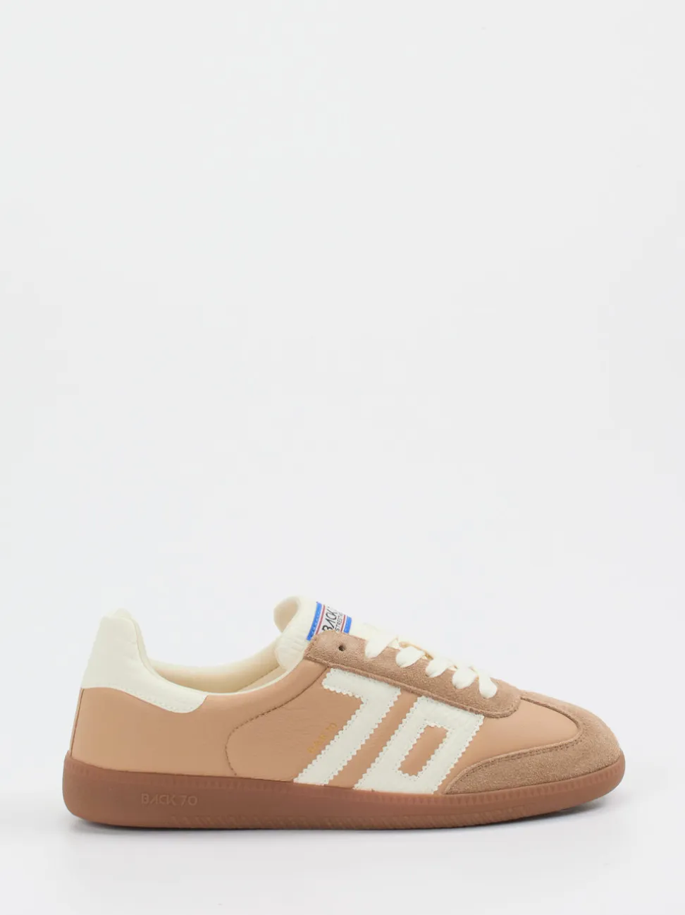 Back 70 – Retro-Sneaker aus Textil und Veloursleder beige