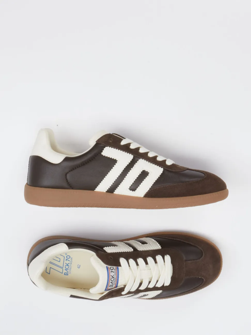Back 70 – Retro-Sneaker aus Velour/Leder braun