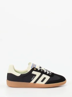 Back 70 – Retro-Sneaker aus Velour und Textil schwarz