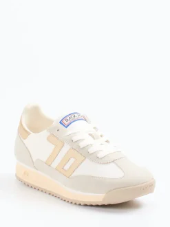Back 70 – Retro-Sneaker aus Veloursleder Beige