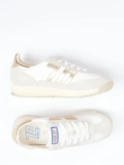 Back 70 – Retro-Sneaker aus Veloursleder Beige