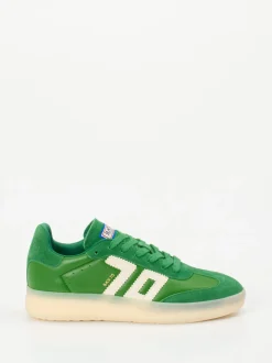 Back 70 – Retro-Sneaker aus Velours- und Glattleder grün