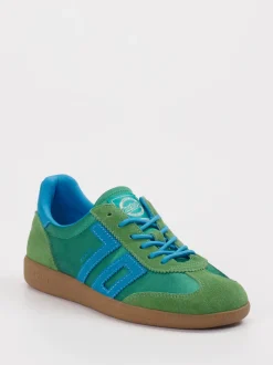 Back 70 – Retro-Sneaker aus Veloursleder Textil grün