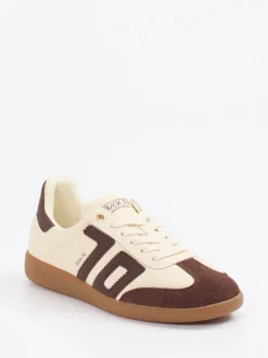 Back 70 – Retro-Sneaker aus Velour/Leder cremefarben