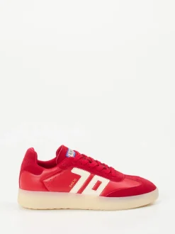 Back 70 – Retro-Sneaker aus Velour/Leder rot