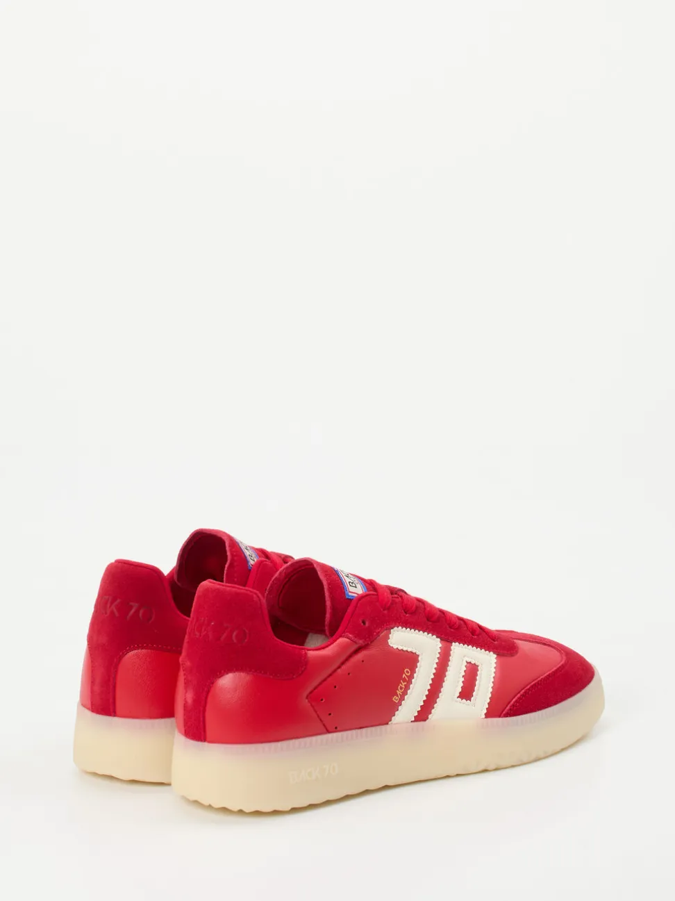 Back 70 – Retro-Sneaker aus Velour/Leder rot