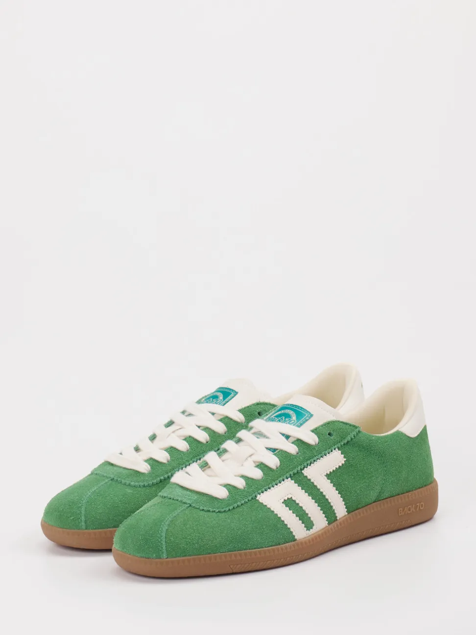 Back 70 – Retro-Sneaker aus Veloursleder grün