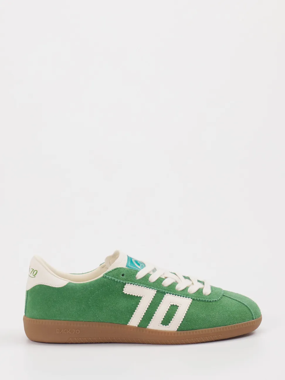 Back 70 – Retro-Sneaker aus Veloursleder grün