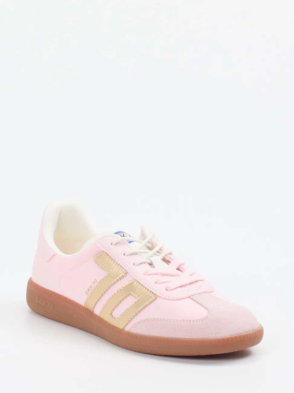 Back 70 – Retro-Sneaker aus Velour/Textil Rosa