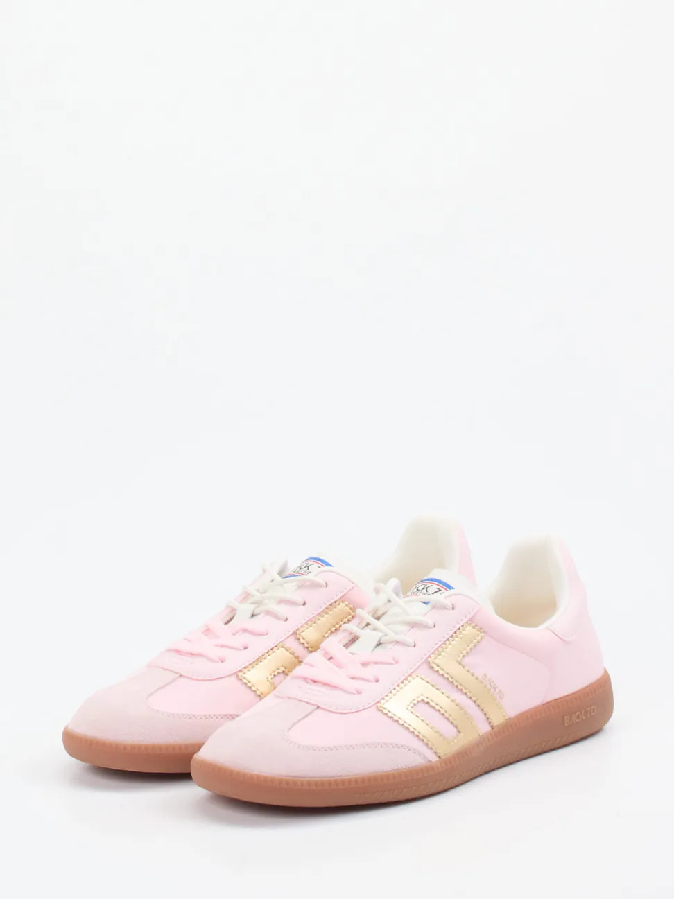 Back 70 – Retro-Sneaker aus Velour/Textil Rosa