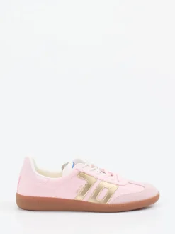Back 70 – Retro-Sneaker aus Velour/Textil Rosa