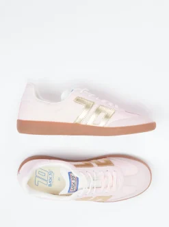 Back 70 – Retro-Sneaker aus Velour/Textil Rosa
