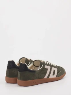 Back 70 – Retro-Sneaker aus Veloursleder olivgrün