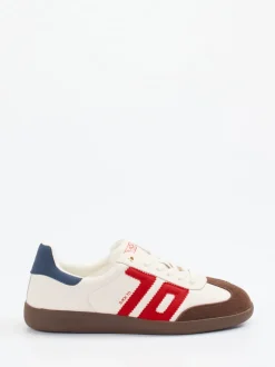 Back 70 – Retro-Sneaker aus Velour/Leder cremeweiß