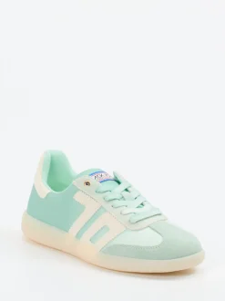 Back 70 – Retro-Sneaker aus Veloursleder und Nylon Mintgrün