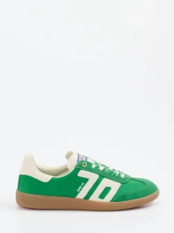Back 70 – Retro-Sneaker aus Velour/Textil grün