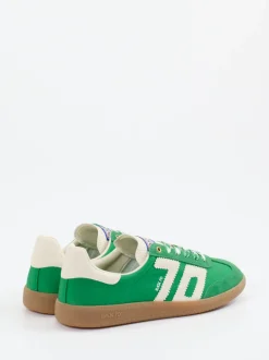 Back 70 – Retro-Sneaker aus Velour/Textil grün