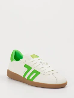 Back 70 – Sneaker aus Kalbleder in Weiß-Grün