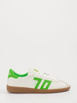 Back 70 – Sneaker aus Kalbleder in Weiß-Grün