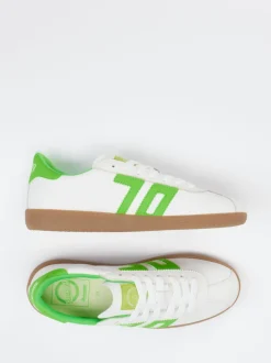 Back 70 – Sneaker aus Kalbleder in Weiß-Grün