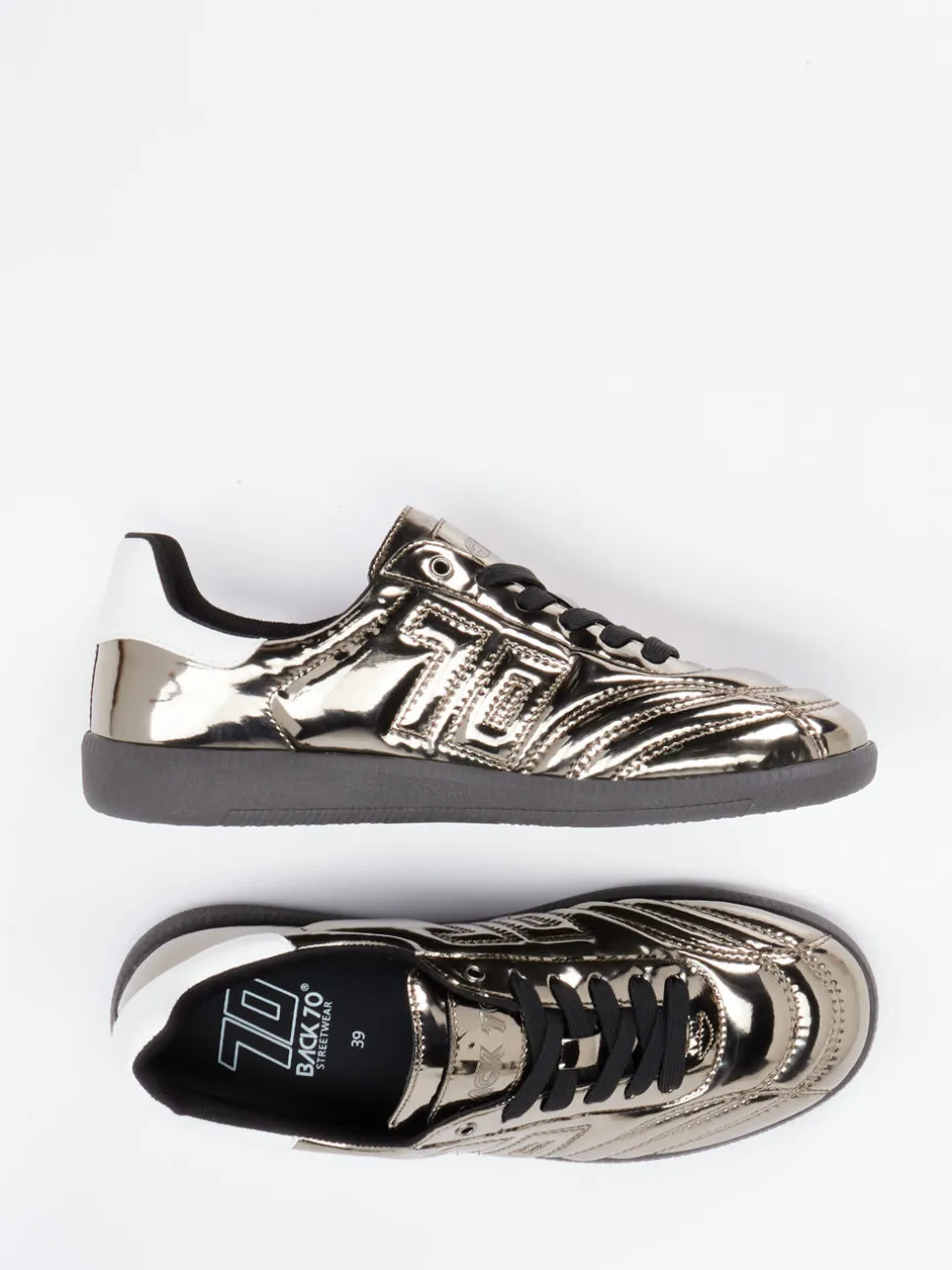 Back 70 – Sneaker aus Lackleder in Metallic-Bronze
