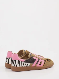 Back 70 – Sneaker aus Leder mit Animalprint-Details