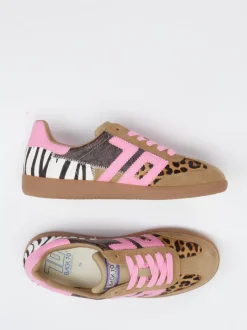 Back 70 – Sneaker aus Leder mit Animalprint-Details