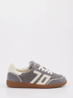 Back 70 – Sneaker aus Velours/Textil grau