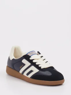 Back 70 – Sneaker aus Velours- und Glattleder dunkelblau
