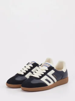 Back 70 – Sneaker aus Velours- und Glattleder dunkelblau