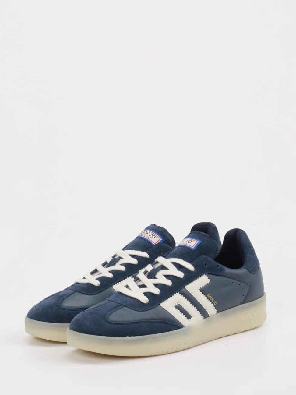 Back 70 – Sneaker aus Velourleder und Leder Navyblau