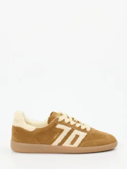 Back 70 – Sneaker aus Veloursleder karamellbraun