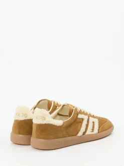 Back 70 – Sneaker aus Veloursleder karamellbraun
