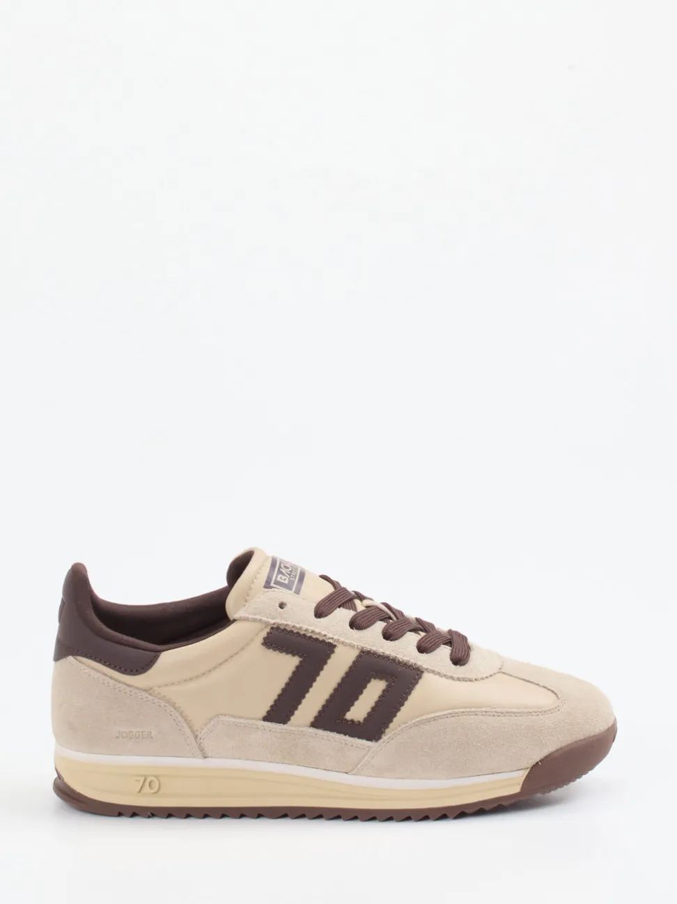 Back 70 – Sneaker aus Veloursleder beige-braun