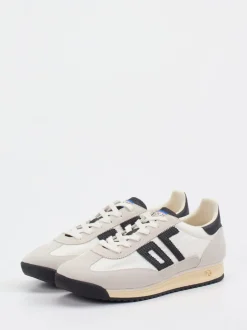 Back 70 – Sneaker aus Veloursleder und Textil Offwhite