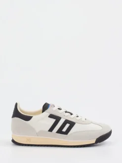 Back 70 – Sneaker aus Veloursleder und Textil Offwhite