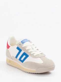Back 70 – Sneaker aus Veloursleder und Glattleder Offwhite
