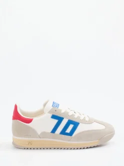 Back 70 – Sneaker aus Veloursleder und Glattleder Offwhite