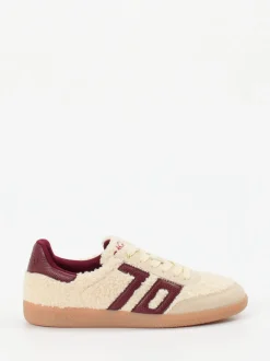 Back 70 – Sneaker aus Velour und Textil beige