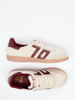 Back 70 – Sneaker aus Velour und Textil beige