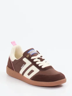 Back 70 – Sneaker aus Veloursleder und Textil braun