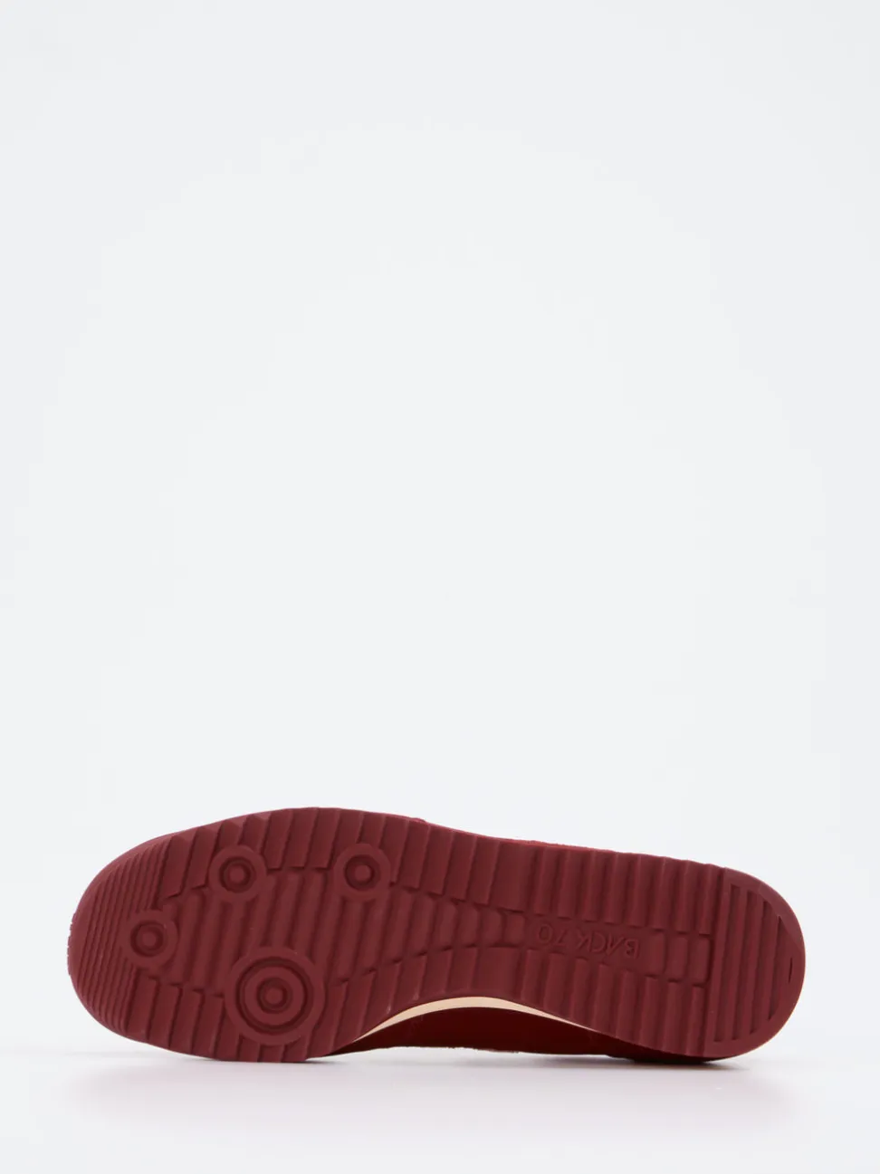 Back 70 – Sneaker aus Velour/Textil in Weinrot