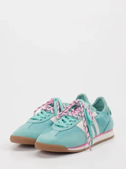 Back 70 – Sneaker aus Velour/Textil in Türkisgrün