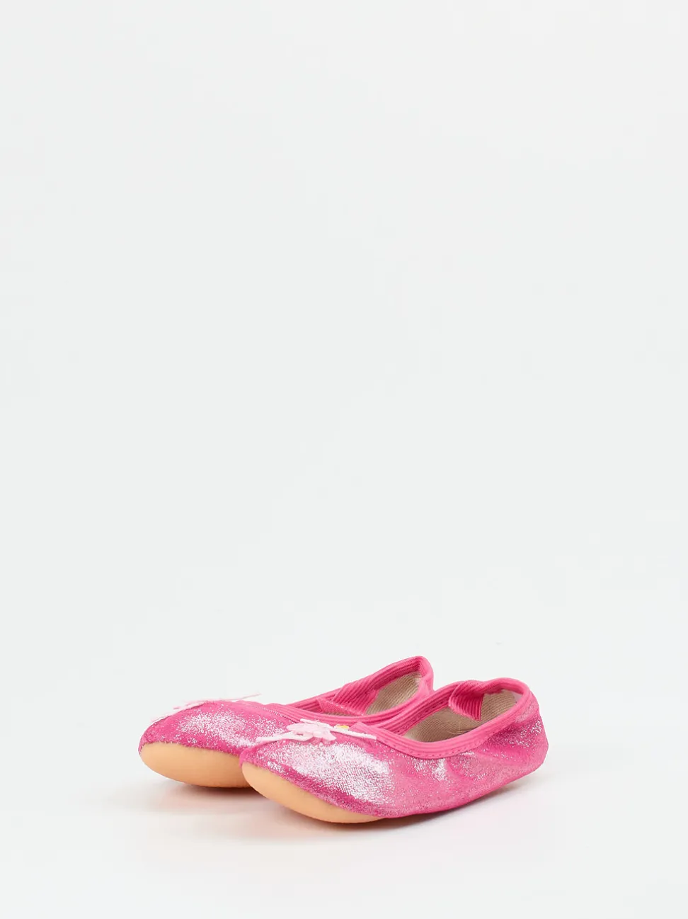 Beck – Ballerina-Hausschuhe aus Textil in Pink