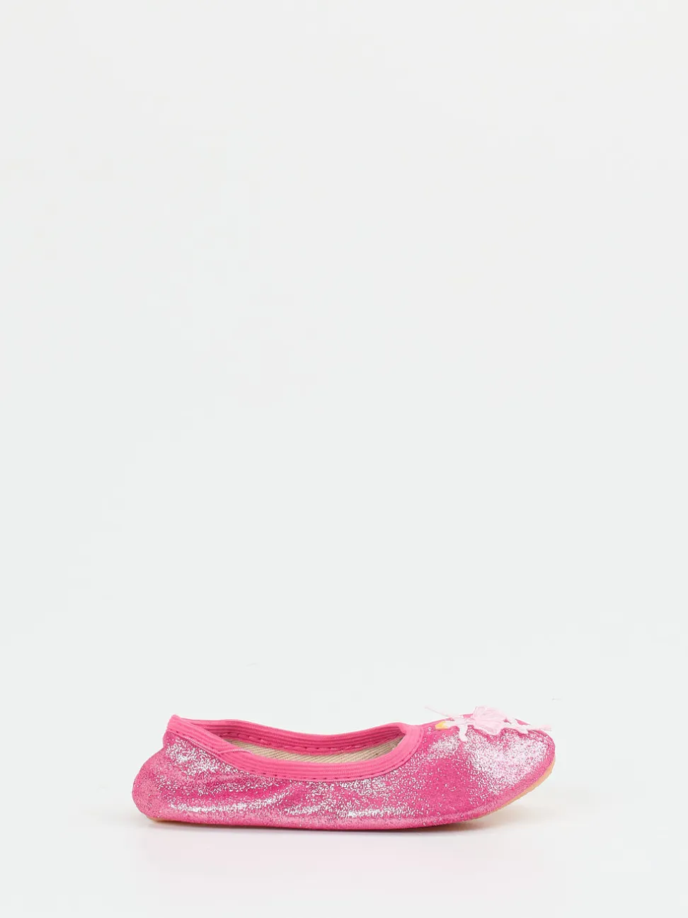 Beck – Ballerina-Hausschuhe aus Textil in Pink