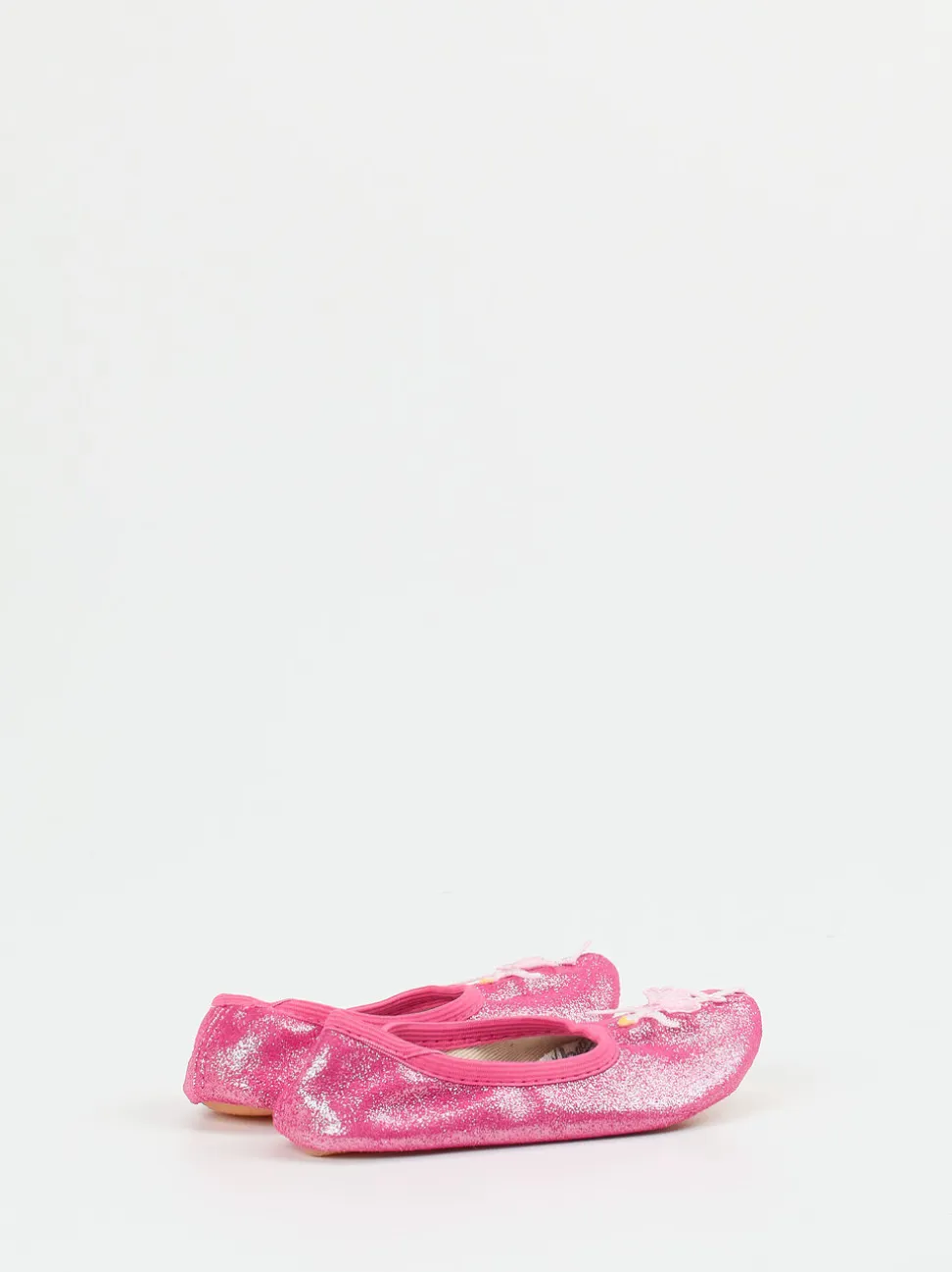 Beck – Ballerina-Hausschuhe aus Textil in Pink